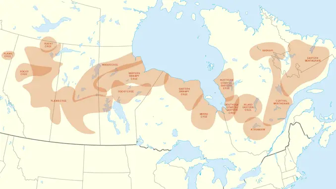 map of cree languages
